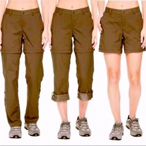 The North Face Paramount Porter Convertible Hiking Pants/Shorts in Brown sz 8